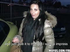 LibertyPorno presents: Public pickups - young czech exhibitionist fucks for cash