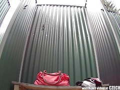 LibertyPorno presents: Amazing young girl shower voyeur