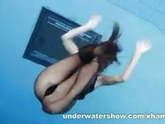 LibertyPorno presents: Zuzanna is swimming in pantyhose in the pool