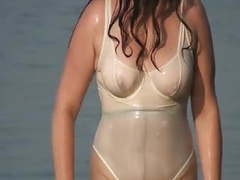 LibertyPorno presents: Pantyhose beach