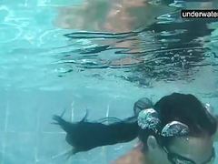 LibertyPorno presents: Submerged underwater with a dick inside her