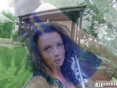 LibertyPorno presents: Allinternal anal creampie for hot brunette who loves a rough
