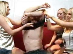 LibertyPorno presents: Cfnm three blondes tease and jerk rockstar