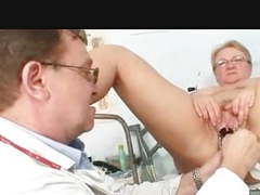 LibertyPorno presents: Busty granny checked over by the doctor