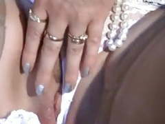 LibertyPorno presents: Mature mom upskirt, flashing, fingering smooth shaved pussy