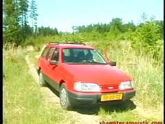 LibertyPorno presents: Big boobed emergency fuck outdoor on the road