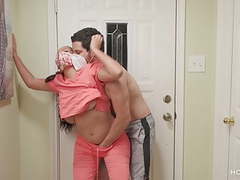 LibertyPorno presents: Latina nurse gets home to great sex after a long shift