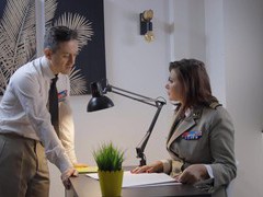 LibertyPorno presents: Rebecca volpetti wearing nylon stockings getting fucked hard