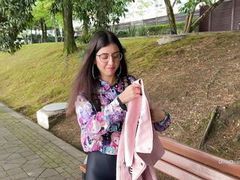 LibertyPorno presents: Picked up a cutie on the street, fucked and cum on her glasses