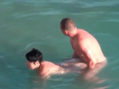 LibertyPorno presents: Curvy couple has hardcore sex in the ocean