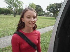 LibertyPorno presents: Veronica church with shaved pussy sucking her lover's dick
