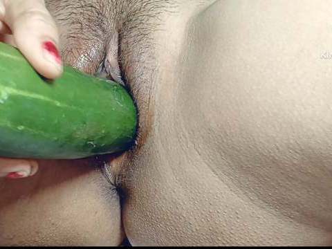 LibertyPorno presents: I can't get any where big black cock so my small pussy fucked by big cucumber  in hindi