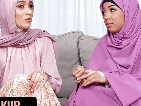 LibertyPorno presents: Hijab wearing step sisters malina melendez and aubry babcock fuck their step brother - hijab hookup