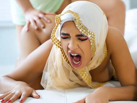 LibertyPorno presents: Muslim cutie with juicy tits babi star bends over and takes fat cock in her ass - hijab hookup