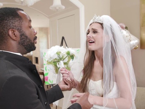 LibertyPorno presents: Hardcore interracial gangbang with hot ass bride aften opal. hd