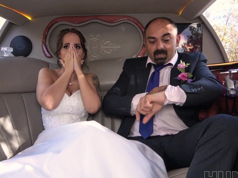 LibertyPorno presents: Busty bride jennifer mendez gets ass fucked in back of the limo