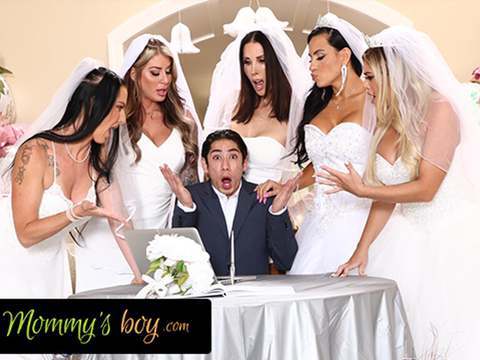 LibertyPorno presents: Mommy's boy - furious milf brides reverse gangbang hung wedding planner for wedding planning mistake