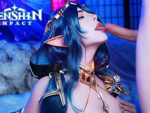 LibertyPorno presents: Genshin impact. layla swallows a big cock down her throat - mollyredwolf