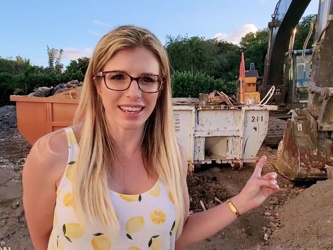 LibertyPorno presents: Outdoors video of sexy blonde wife cory chase with glasses