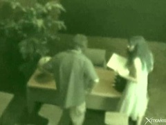 LibertyPorno presents: Slut opens legs on desk and takes cock in cunt