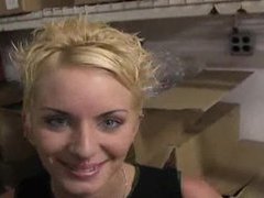 LibertyPorno presents: Pretty girl fucked hard in warehouse