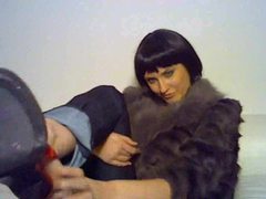 LibertyPorno presents: German girl looks hot sitting on the couch