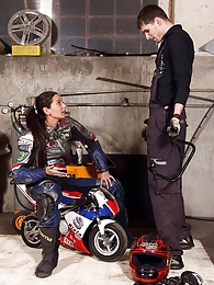 LibertyPorno presents: Shy teenage biker chick fucks the horny mechanic hardcore