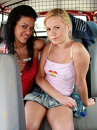 LibertyPorno presents: Naughty young Ellis and her hot friend share a hard cock