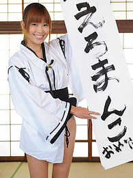 LibertyPorno presents: Turned on Yuuno Hoshi shows new ways to do calligraphy on the table