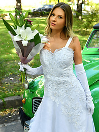 LibertyPorno presents: Naughty bride Rebecca Volpetti takes a photographer assistant's stiff dick