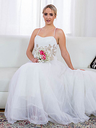 LibertyPorno presents: Blonde bride Anna Khara has sex with the groom and a photographer at once