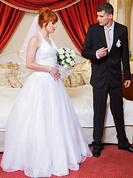 LibertyPorno presents: Redhead Czech bride Lucy Bell getting double fucked on her wedding day