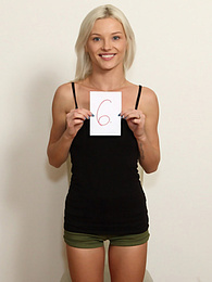 LibertyPorno presents: Blond hungarian teen Zazie Skymm gets completely naked during a solo shoot