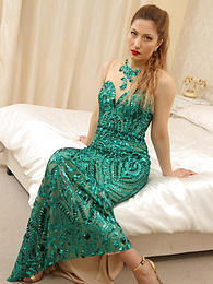 LibertyPorno presents: Sexy british teen Stephanie Bonham Carter removes her dress and displays her bare skin